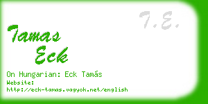 tamas eck business card