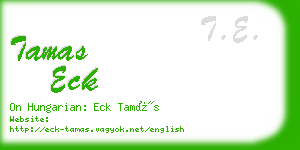 tamas eck business card